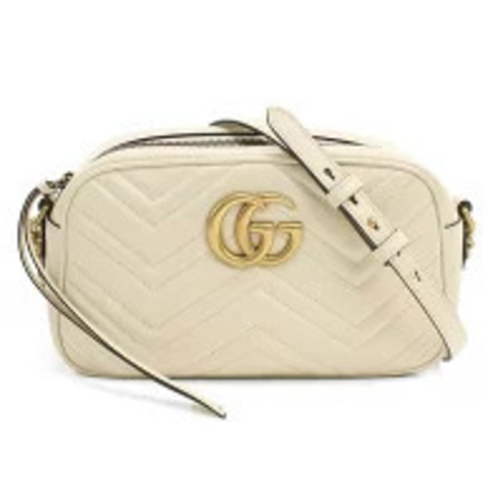 Gucci Shoulder Bag GG Marmont Camera White Crossbody